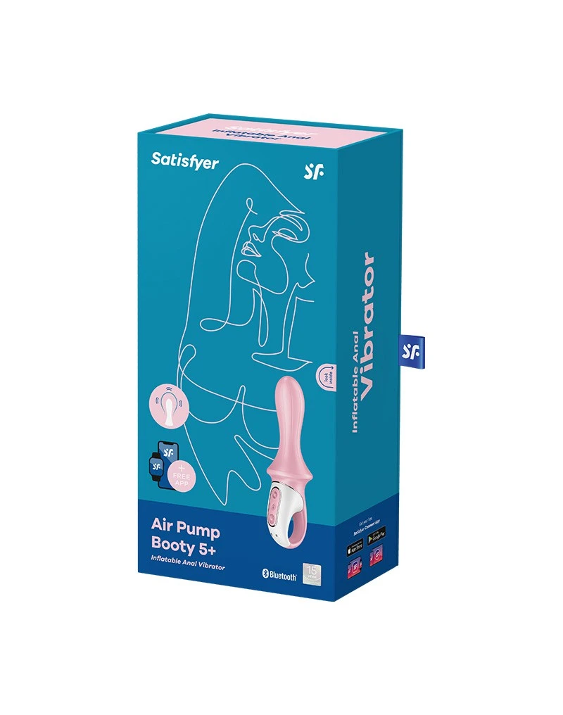 Satisfyer - Air Pump Booty 5+ - Opblaasbare Vibrator (met App Control) - Roze 2 Satisfyer - Air Pump Booty 5+ - Opblaasbare Vibrator (met App Control) - Roze - Afbeelding 2