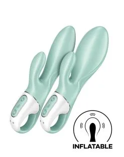 Satisfyer - Air Pump Bunny 5+ - Opblaasbare Rabbit Vibrator (met App Control) - Mint