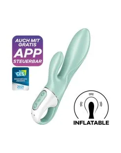 Satisfyer - Air Pump Bunny 5+ - Opblaasbare Rabbit Vibrator (met App Control) - Mint 19 Satisfyer - Air Pump Bunny 5+ - Opblaasbare Rabbit Vibrator (met App Control) - Mint -Sex Toys winkel Satisfyer Air Pump Bunny 5 Opblaasbare Rabbit Vibrator met App Control Mint 9