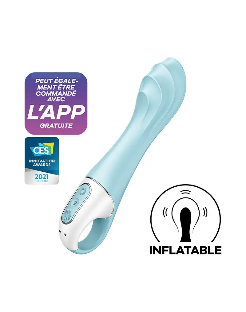 Satisfyer - Air Pump Vibrator 5+ - Opblaasbare G-Spot Vibrator (met App Control) - Blauw 10 Satisfyer - Air Pump Vibrator 5+ - Opblaasbare G-Spot Vibrator (met App Control) - Blauw - Afbeelding 10