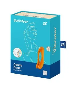 Satisfyer - Candy Cane Vinger Vibrator - Oranje -Sex Toys winkel Satisfyer Candy Cane Vinger Vibrator oranje 5