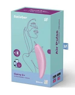 Satisfyer - Curvy 3+ Pink App Controlled Luchtdruk Opleg Vibrator -Sex Toys winkel Satisfyer Curvy 3 pink app controlled luchtdruk opleg vibrator 3
