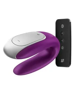 Satisfyer - Double Fun Luxe Partner Vibrator Met App Control - Paars