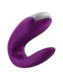 Satisfyer - Double Fun Luxe Partner Vibrator Met App Control - Paars -Sex Toys winkel Satisfyer Double Fun Luxe Partner Vibrator met APP Control paars 5