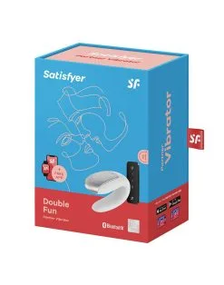 Satisfyer - Double Fun Luxe Partner Vibrator Met App Control - Wit 8 Satisfyer - Double Fun Luxe Partner Vibrator Met App Control - Wit -Sex Toys winkel Satisfyer Double Fun Luxe Partner Vibrator met APP Control wit 2