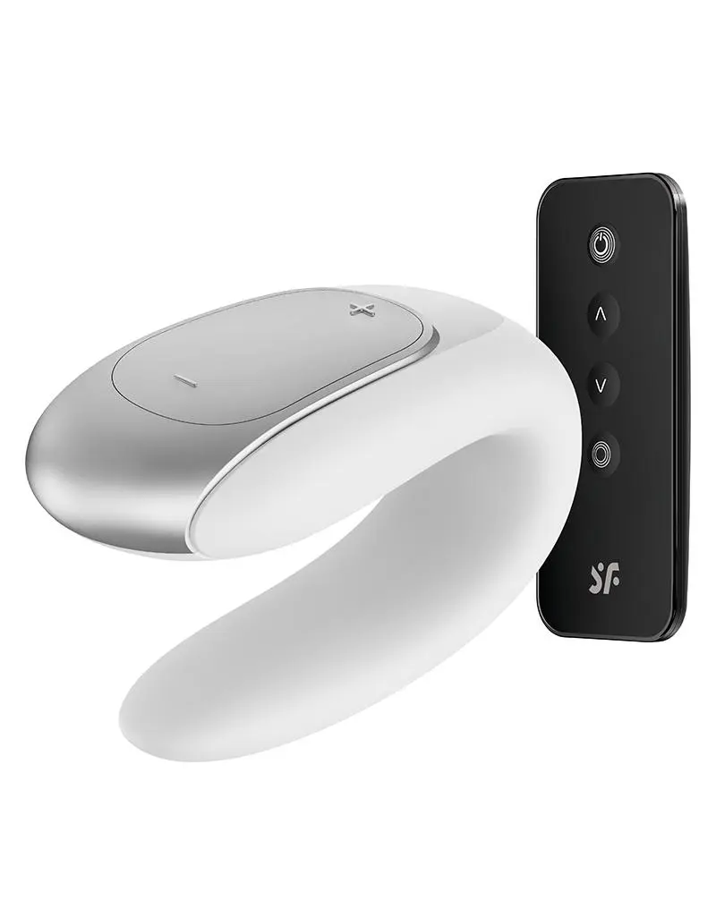 Satisfyer - Double Fun Luxe Partner Vibrator Met App Control - Wit 1 Satisfyer - Double Fun Luxe Partner Vibrator Met App Control - Wit