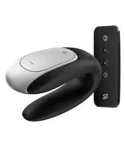 Satisfyer - Double Fun Luxe Partner Vibrator Met App Control - Zwart