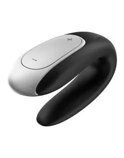 Satisfyer - Double Fun Luxe Partner Vibrator Met App Control - Zwart -Sex Toys winkel Satisfyer Double Fun Luxe Partner Vibrator met APP Control zwart 3
