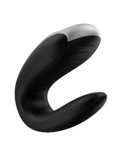 Satisfyer - Double Fun Luxe Partner Vibrator Met App Control - Zwart -Sex Toys winkel Satisfyer Double Fun Luxe Partner Vibrator met APP Control zwart 5