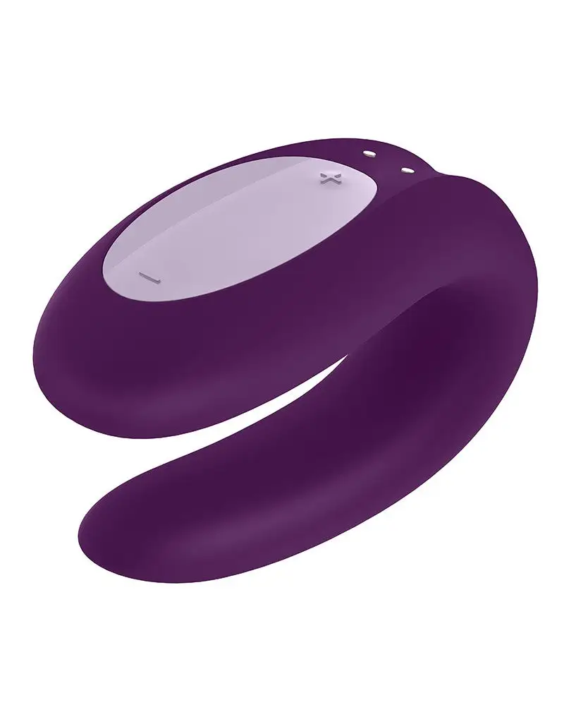 Satisfyer - Double Joy Met App En Bluetooth Partner Vibrator - Paars 2 Satisfyer - Double Joy Met App En Bluetooth Partner Vibrator - Paars - Afbeelding 2
