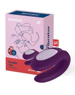 Satisfyer - Double Joy Met App En Bluetooth Partner Vibrator - Paars