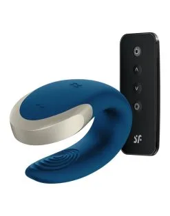 Satisfyer - Double Love Luxe Partner Vibrator - Blauw