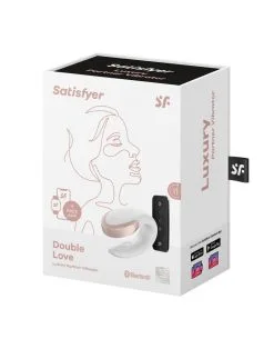 Satisfyer - Double Love Luxe Partner Vibrator - Wit -Sex Toys winkel Satisfyer Double Love Luxe Partner Vibrator wit 2