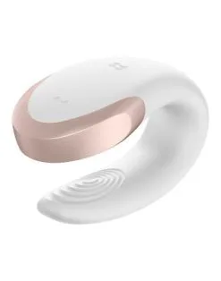 Satisfyer - Double Love Luxe Partner Vibrator - Wit -Sex Toys winkel Satisfyer Double Love Luxe Partner Vibrator wit 6