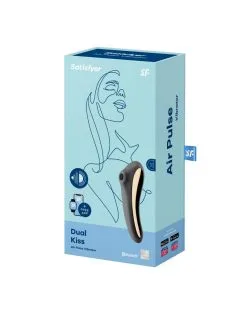 Satisfyer - Dual Kiss Luchtdruk + G-Spot Vibrator 2-in-1 Met App Control - Zwart -Sex Toys winkel Satisfyer Dual Kiss Luchtdruk G Spot Vibrator 2 in 1 met APP control zwart 5