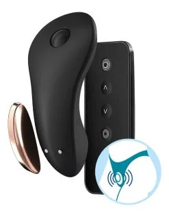 Satisfyer - Little Secret Panty Vibrator Voor In Het Slipje Met App Control - Zwart -Sex Toys winkel Satisfyer Little Secret Panty Vibrator voor in het slipje met APP control zwart 3