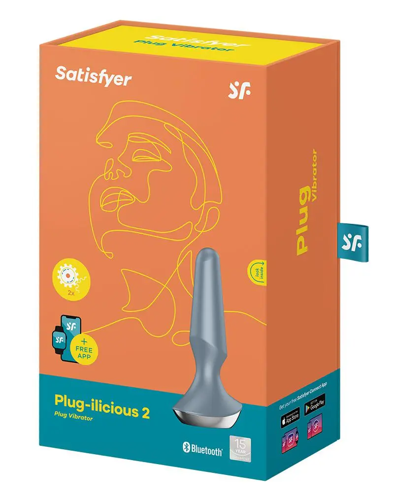 Satisfyer - Plug-ilicious 2 Vibrerende Anale Plug Met App Control - Grijs 2 Satisfyer - Plug-ilicious 2 Vibrerende Anale Plug Met App Control - Grijs - Afbeelding 2