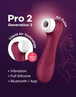 Satisfyer - Pro 2 Generation 3 - Luchtdruk Vibrator (met App Control) - Rood -Sex Toys winkel Satisfyer Pro 2 Generation 3 Luchtdruk Vibrator met App Control Rood 3