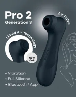 Satisfyer - Pro 2 Generation 3 Luchtdruk Vibrator Met App Control - Zwart 10 Satisfyer - Pro 2 Generation 3 Luchtdruk Vibrator Met App Control - Zwart -Sex Toys winkel Satisfyer Pro 2 Generation 3 Luchtdruk Vibrator met App Control Zwart 3