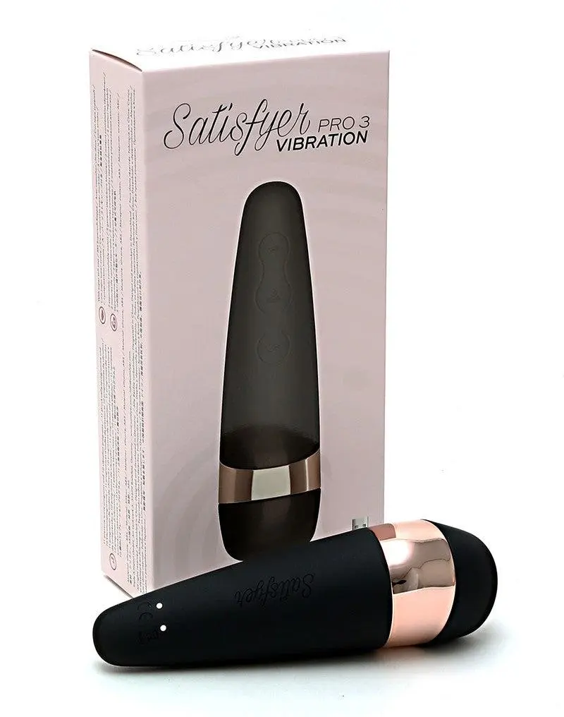 Satisfyer - Pro 3 Luchtdruk Vibrator Met Extra Vibratie - Zwart 2 Satisfyer - Pro 3 Luchtdruk Vibrator Met Extra Vibratie - Zwart - Afbeelding 2