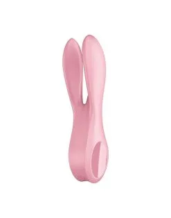 Satisfyer - Threesome 1 Multi Vibrator Met 3 Voelsprieten - LichtRoze -Sex Toys winkel Satisfyer THREESOME 1 Multi Vibrator met 3 voelsprieten lichtroze 5