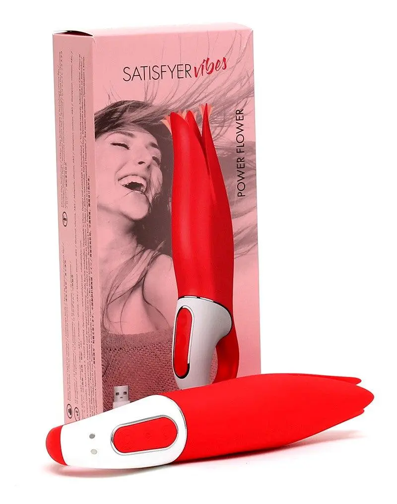 Satisfyer - Vibrator Power Flower Vibrator - Rood 2 Satisfyer - Vibrator Power Flower Vibrator - Rood - Afbeelding 2