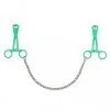 Rimba Bondage Play Schaar Tepelklemmen Met Ketting - Groen