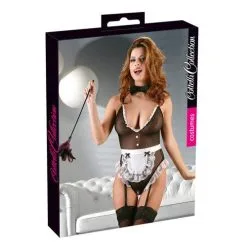Cottelli Collection Serveerster Topje En Jarretelgordel Transparant -Sex Toys winkel Serveerster topje en jarretelgordel transparant 5