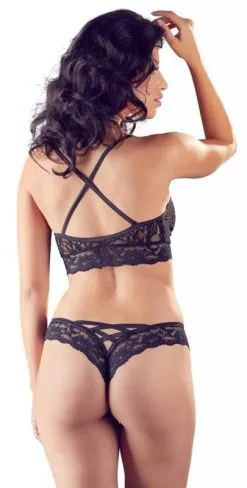 Cottelli Collection Sexy 2-Delige Kanten BH Set - Zwart -Sex Toys winkel Sexy 2 Delige Kanten BH Set zwart 3