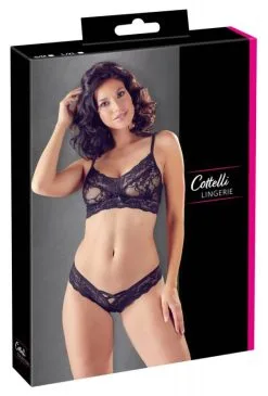 Cottelli Collection Sexy 2-Delige Kanten BH Set - Zwart -Sex Toys winkel Sexy 2 Delige Kanten BH Set zwart 4