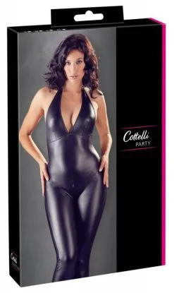 Cottelli Collection Sexy Wetlook Catsuit Met Open Kruisje -Sex Toys winkel Sexy Wetlook Catsuit Met Open Kruisje 6