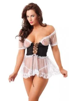 Amorable By Rimba Sexy En Transparant Serveerster Of Dirndl Jurkje