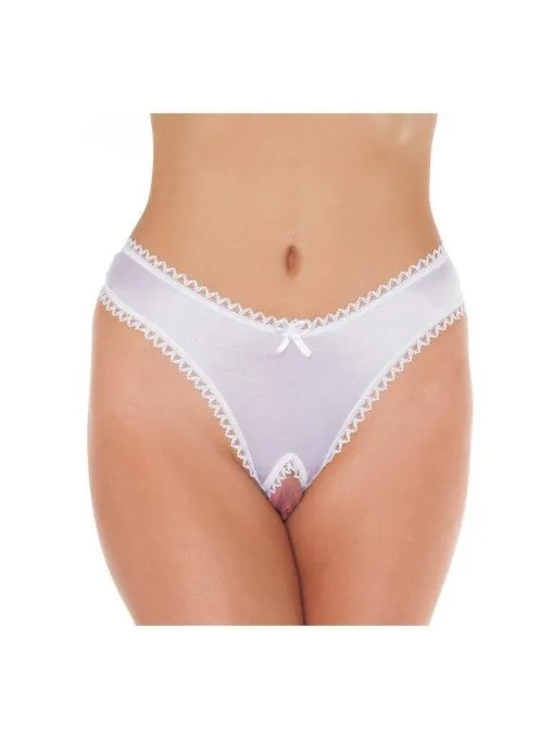 Amorable By Rimba Sexy Slipje Met Open Kruis - Wit -Sex Toys winkel Sexy slipje met open kruis wit