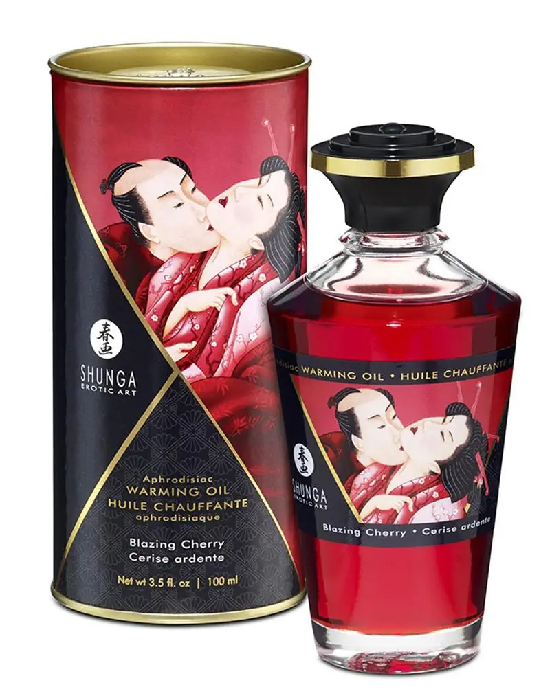 Shunga - Aphrodisiac - Verwarmende Olie Voor Erogene Zones - Om Te Kussen/Likken - Blazing Cherry 1 Shunga - Aphrodisiac - Verwarmende Olie Voor Erogene Zones - Om Te Kussen/Likken - Blazing Cherry