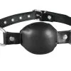 Kiotos Leather Silence Gag - Zwart