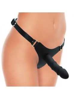 Rimba Latex Play Siliconen G-string Met Voorbinddildo - Verstelbaar