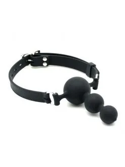 Rimba Latex Play Siliconen Gag Met 3 Ballen