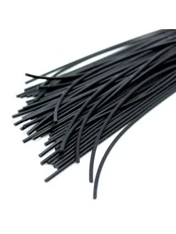 Rimba Latex Play Siliconen Flogger Zweep 48 Strengen - Zwart -Sex Toys winkel Siliconen flogger zweep 48 strengen zwart 4