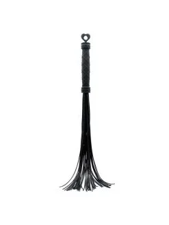 Rimba Latex Play Siliconen Flogger Zweep 48 Strengen - Zwart -Sex Toys winkel Siliconen flogger zweep 48 strengen zwart 5