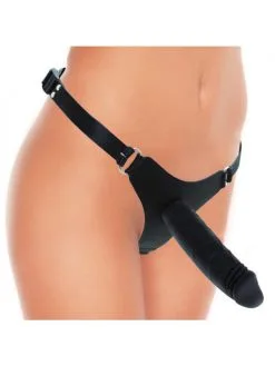Rimba Latex Play Siliconen Voorbinddilo Met G-string Harnasje