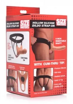 Size Matters - Holle Strap-On Siliconen Dildo Met Harnas -Sex Toys winkel Size Matters Holle Strap On Siliconen Dildo Met Harnas 6