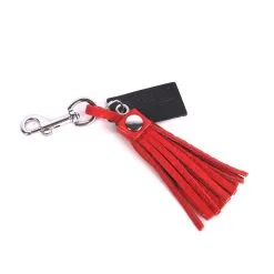 Kiotos Leather Sleutelhanger Met Leren Zweepje - Rood