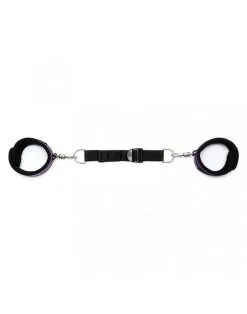 Rimba Bondage Play Softbondage Voetboeien Met Spreidband - Zwart/Paars -Sex Toys winkel Softbondage voetboeien met spreidband zwartpaars 4