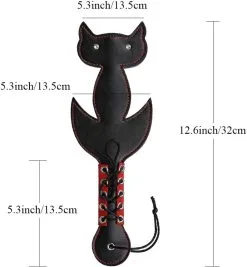 Erotiekvoordeel.nl Spanking Paddle Black Cat - Zwart/Rood -Sex Toys winkel Spanking Paddle Black Cat zwartrood 4