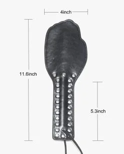 Erotiekvoordeel.nl Spanking Paddle Studded Hand - Zwart -Sex Toys winkel Spanking Paddle Studded Hand zwart 4