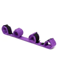 Rimba Bondage Play Spreader Bar - Spreidstang Met Vier Boeien - Zwart/Paars -Sex Toys winkel Spreader Bar spreidstang met vier boeien zwartpaars 3