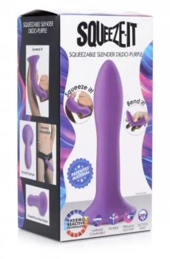 Squeeze-It Siliconen Dildo - Paars -Sex Toys winkel Squeeze It Siliconen Dildo paars 3