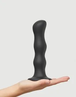 Strap-On-Me - Anaal Dildo/Buttplug Geisha Balls Met Losse Roterende Balletjes - Zwart