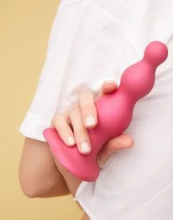 Strap-On-Me - Dildo Plug Beads - Metallic Roze -Sex Toys winkel Strap On Me Dildo Plug Beads metallic roze 3