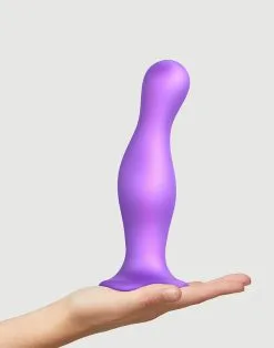 Strap-On-Me - Dildo Plug Curvy - Metallic Paars